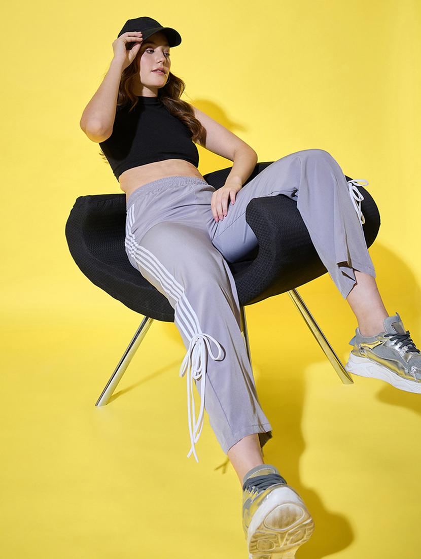 women tapered high rise track pant - 21948413 - Standard Image - 5