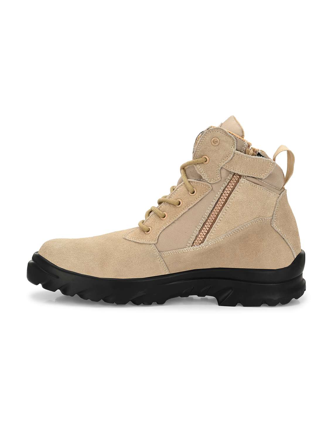 men beige lace up hiking boot - 21948556 -  Standard Image - 3