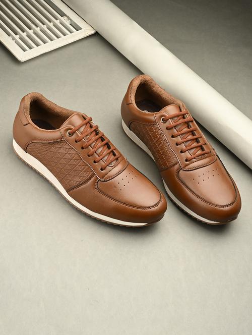 men brown lace up casual shoes - 21948562 -  Standard Image - 0