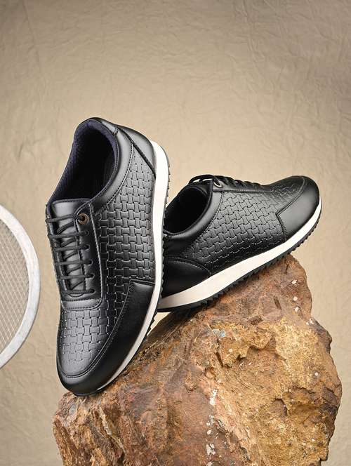 men black lace up casual shoes - 21948563 - Standard Image - 0