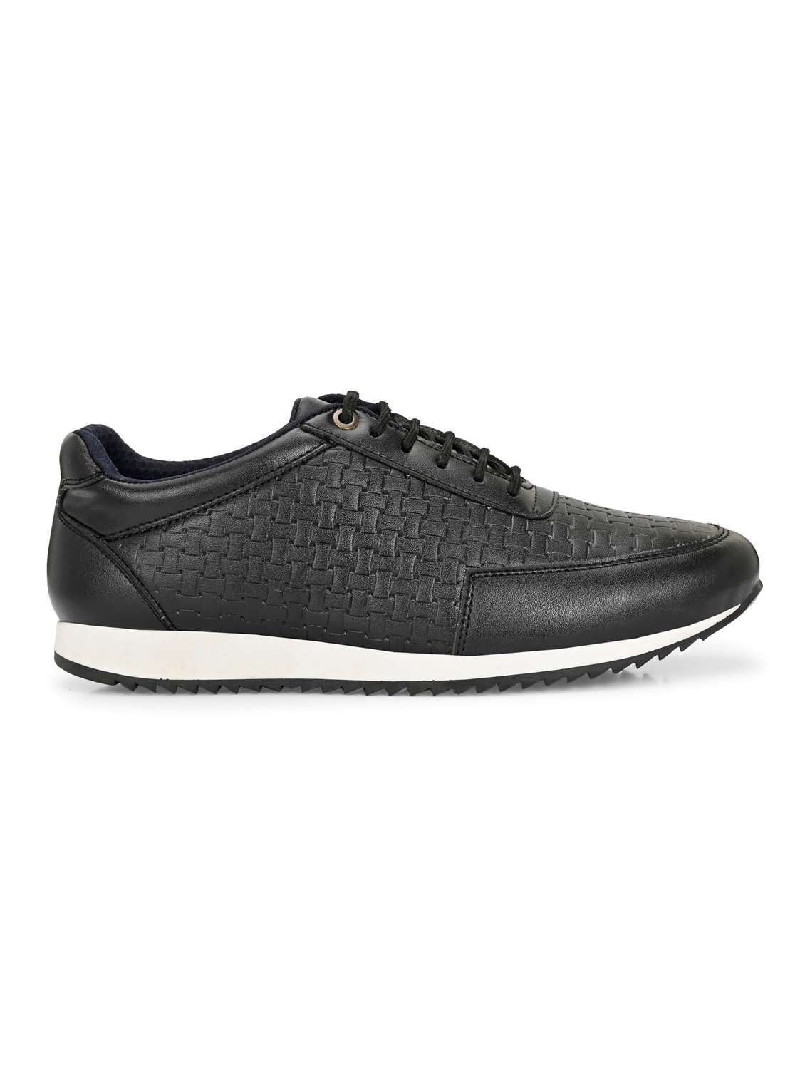 men black lace up casual shoes - 21948563 - Standard Image - 3