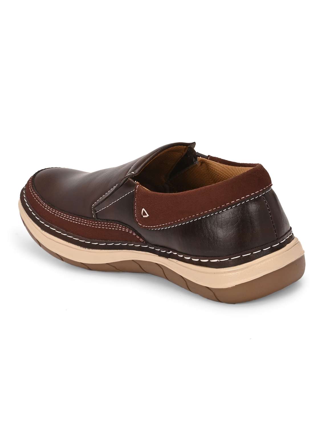 men brown solid boat shoe - 21948568 -  Standard Image - 5