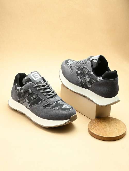 men grey lace up casual shoes - 21948575 -  Standard Image - 0
