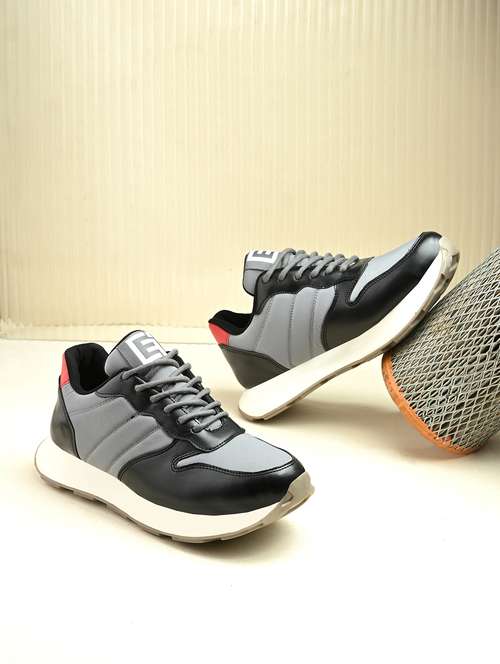 men grey lace up casual shoes - 21948576 -  Standard Image - 0