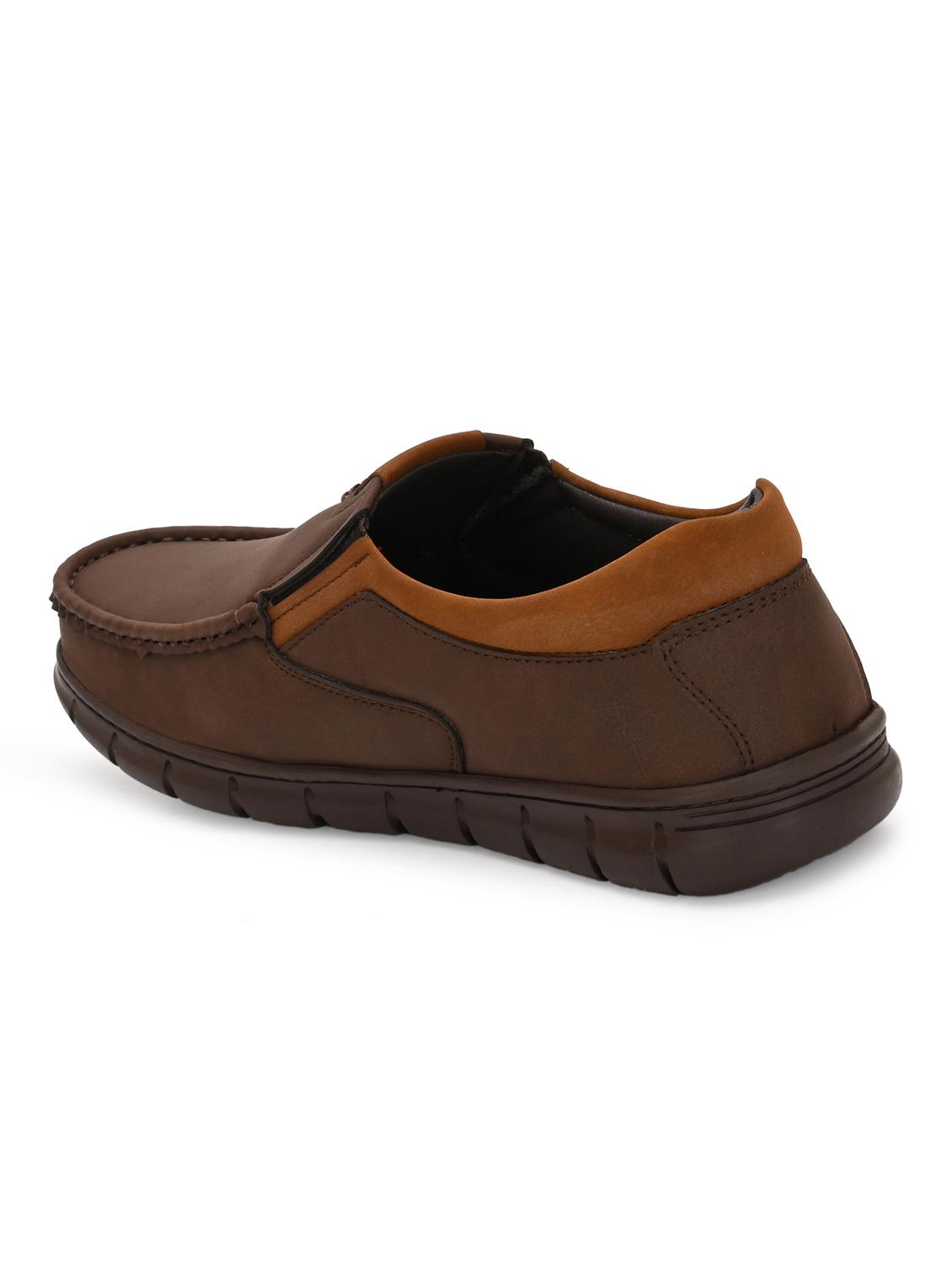 men brown solid boat shoe - 21948577 - Standard Image - 5
