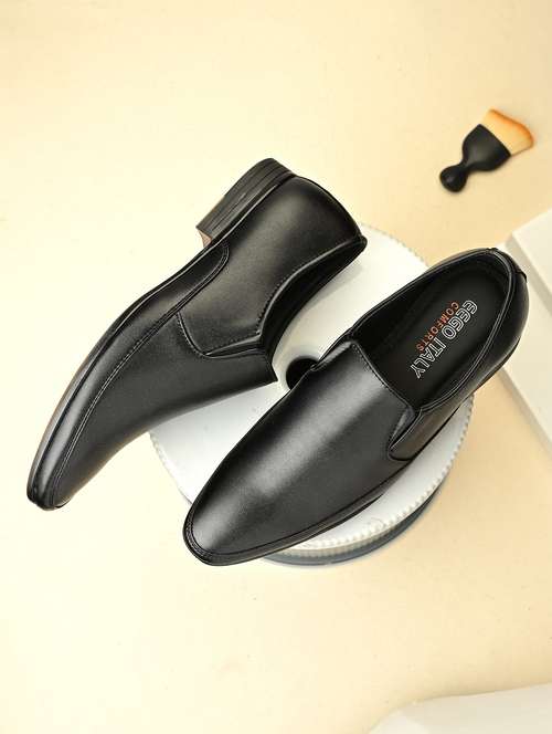 men black slip on formal shoes - 21948580 - Standard Image - 0