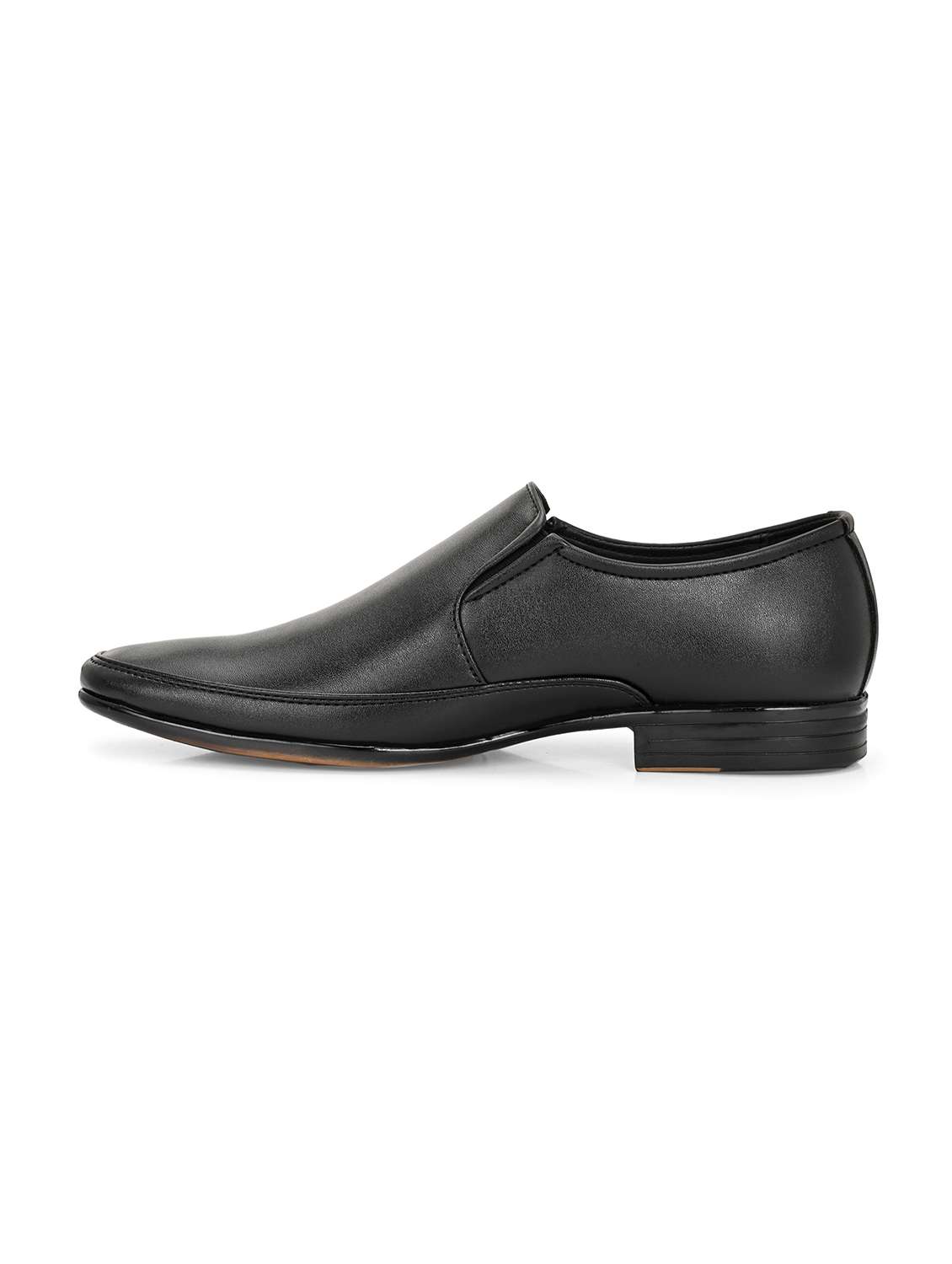 men black slip on formal shoes - 21948580 - Standard Image - 3