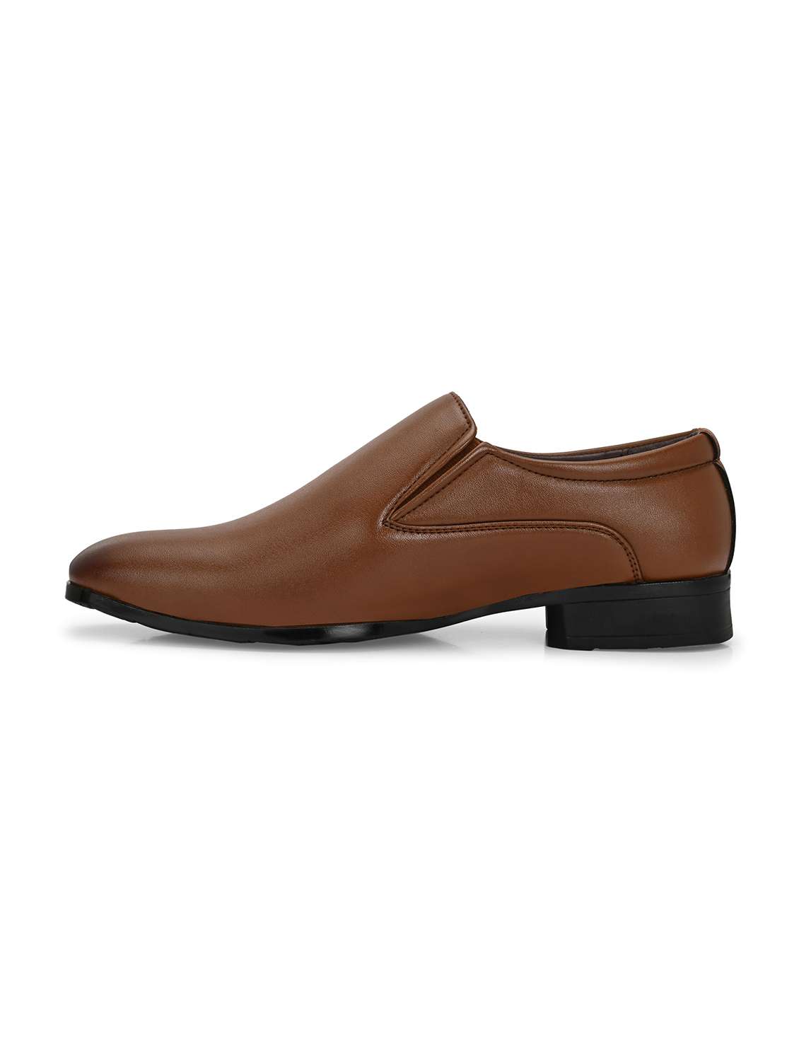 men tan slip on formal shoes - 21948582 - Standard Image - 3