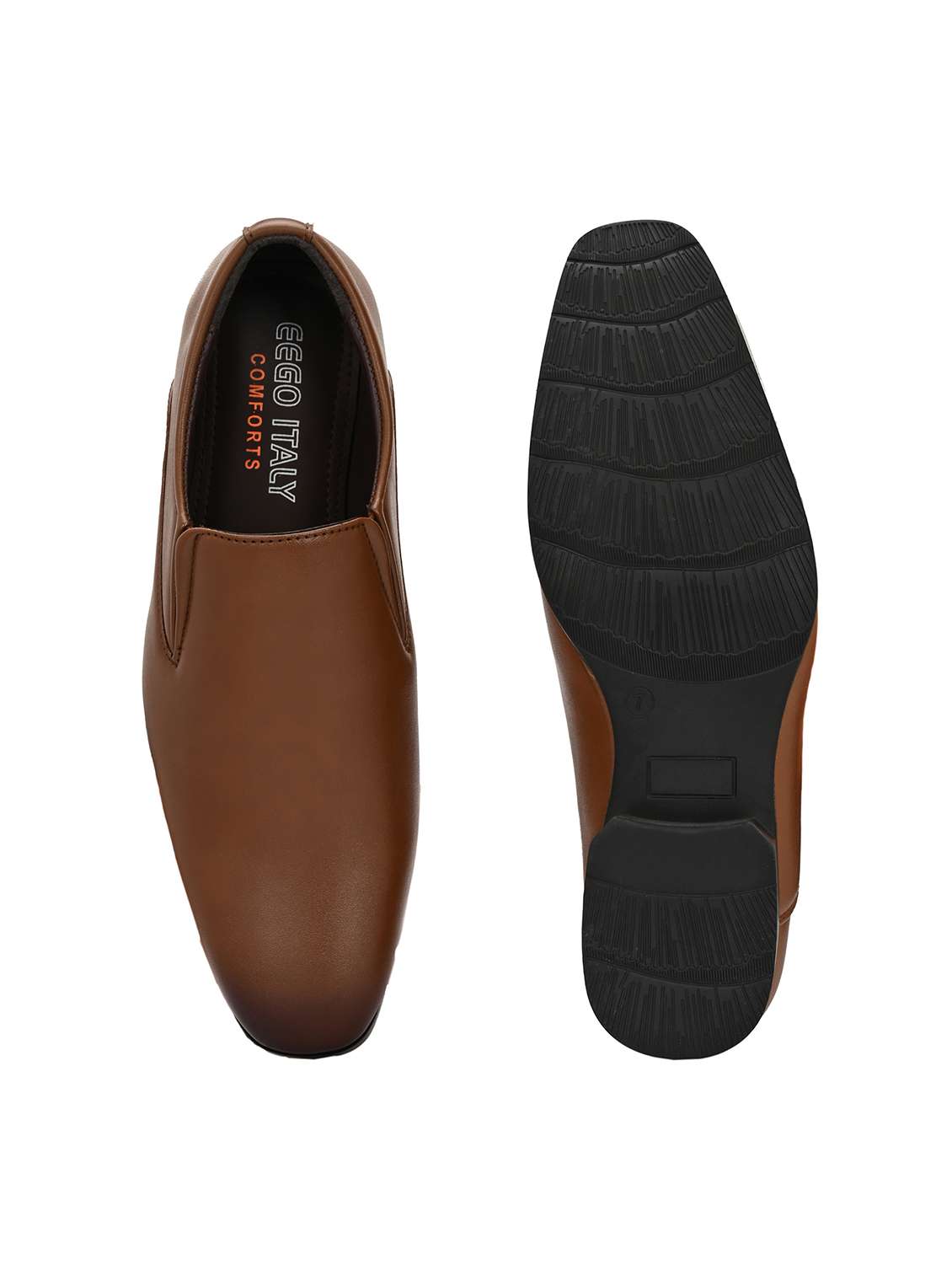 men tan slip on formal shoes - 21948582 - Standard Image - 5