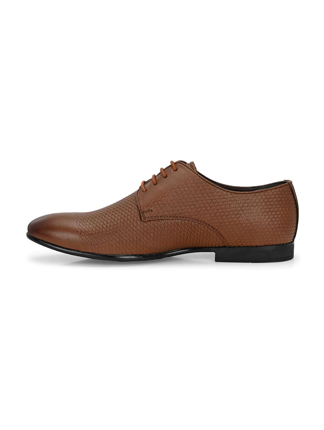 men tan lace-up derby - 21948583 -  Standard Image - 3