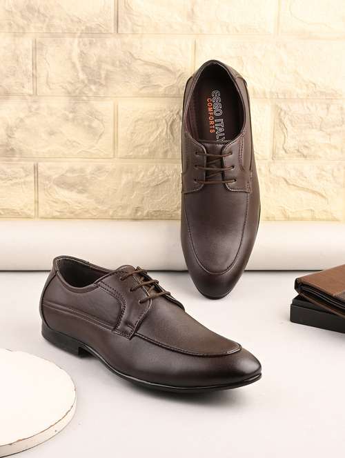 men brown lace-up derby - 21948587 - Standard Image - 0