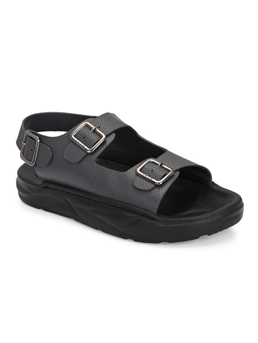 men grey back strap sandal - 21948603 -  Standard Image - 3