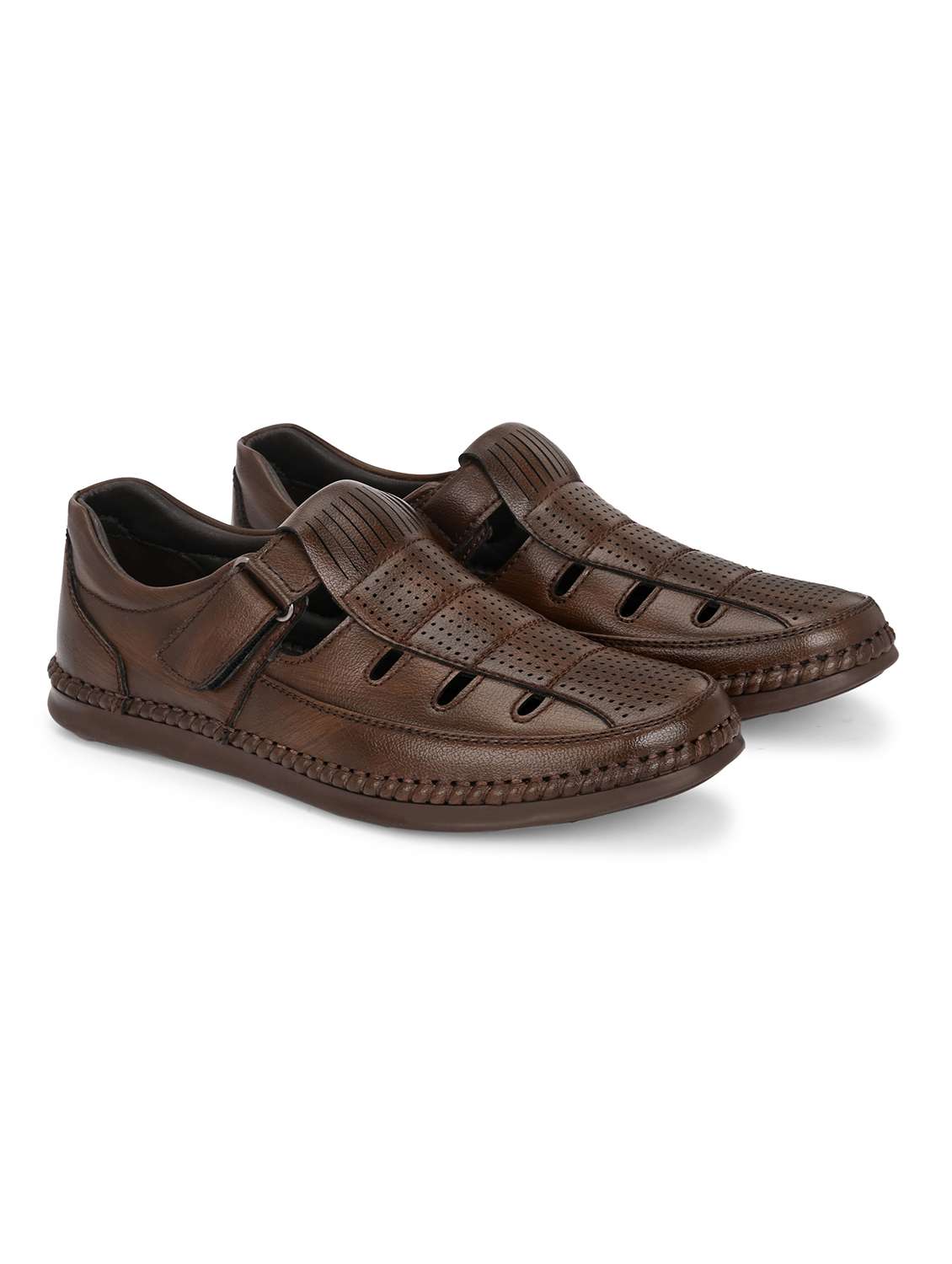 men brown fisherman sandal