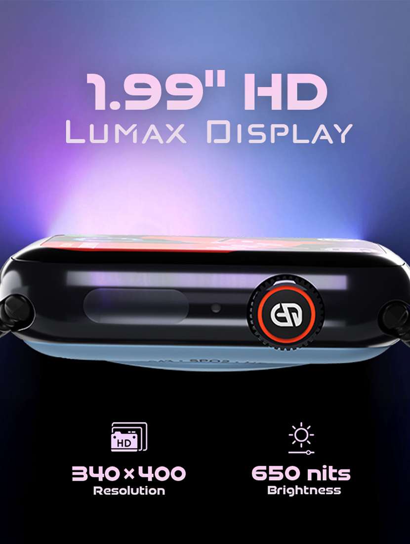 snapup connect max bluetooth calling smart watch (silver blue) - 21948649 -  Standard Image - 5