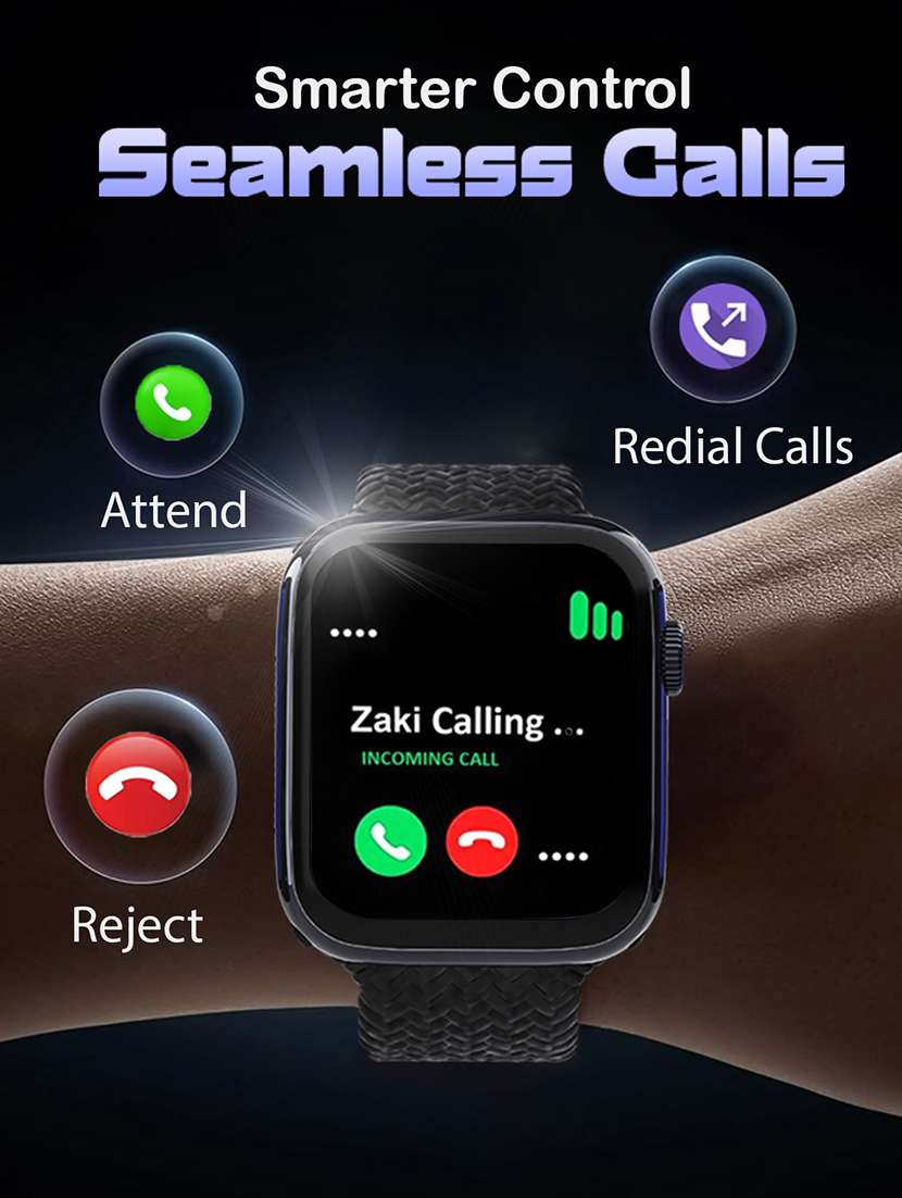 snapup connect max bluetooth calling smart watch (silver blue) - 21948649 -  Standard Image - 8