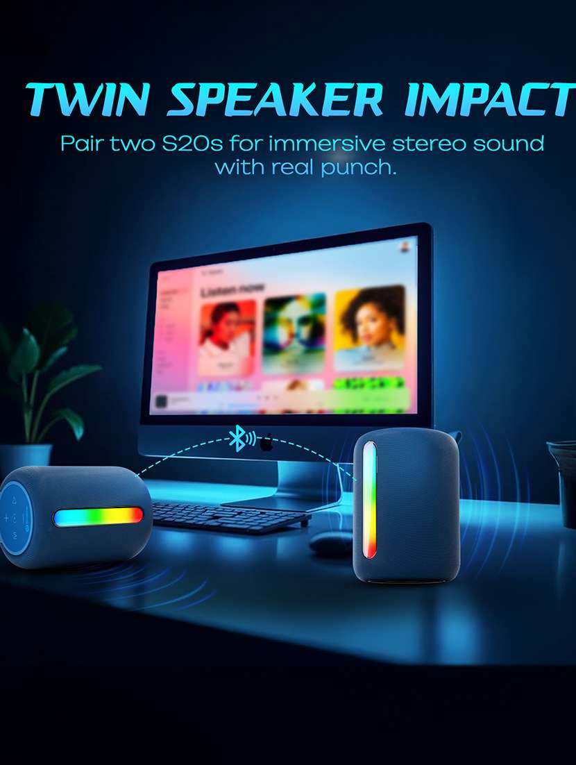 snapup stone s20 portable bluetooth speaker (rizz blue) - 21948651 -  Standard Image - 5