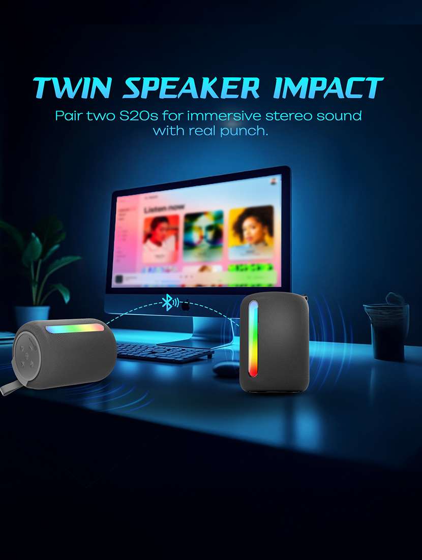 snapup stone s20 portable bluetooth speaker (lit grey) - 21948652 -  Standard Image - 5