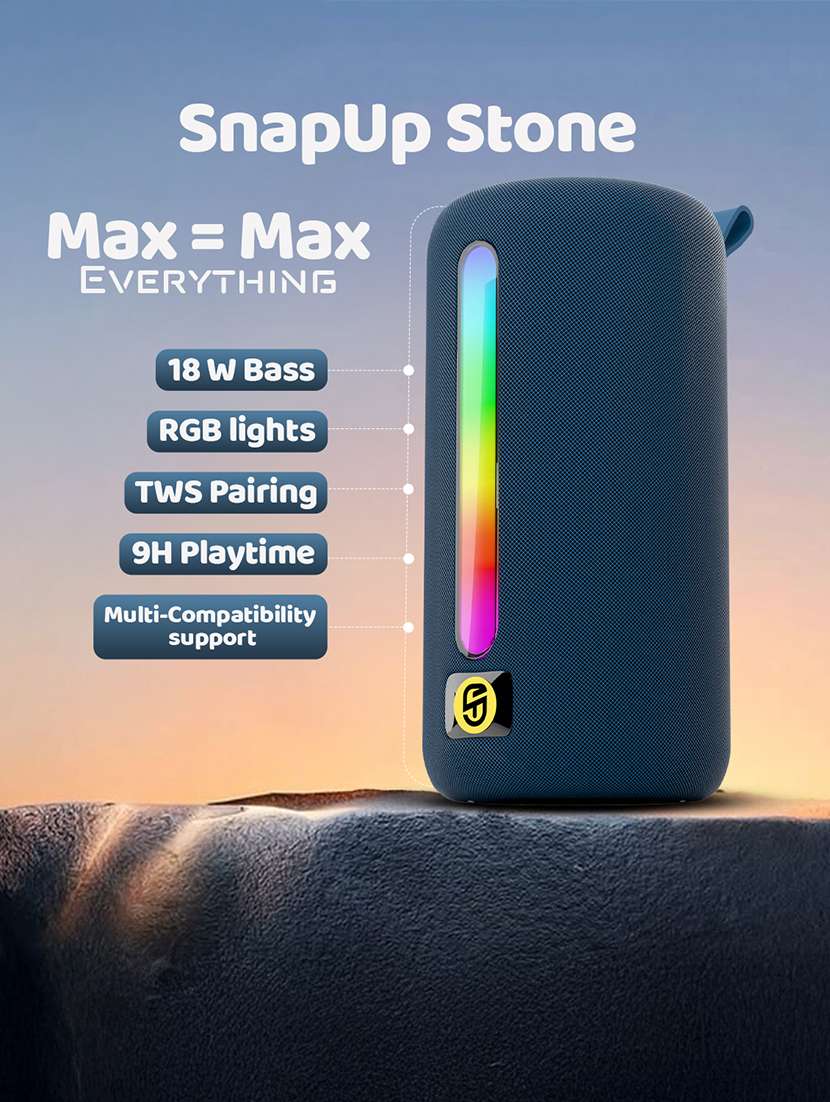 snapup stone max portable bluetooth speaker (rizz blue) - 21948654 -  Standard Image - 5