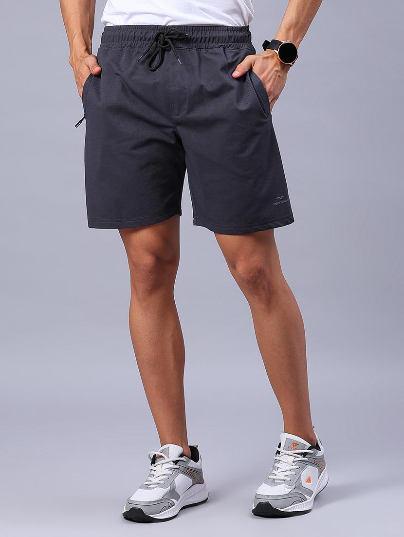 ens solid mid rise regular fit shorts - 21948662 - Zoom Image - 0