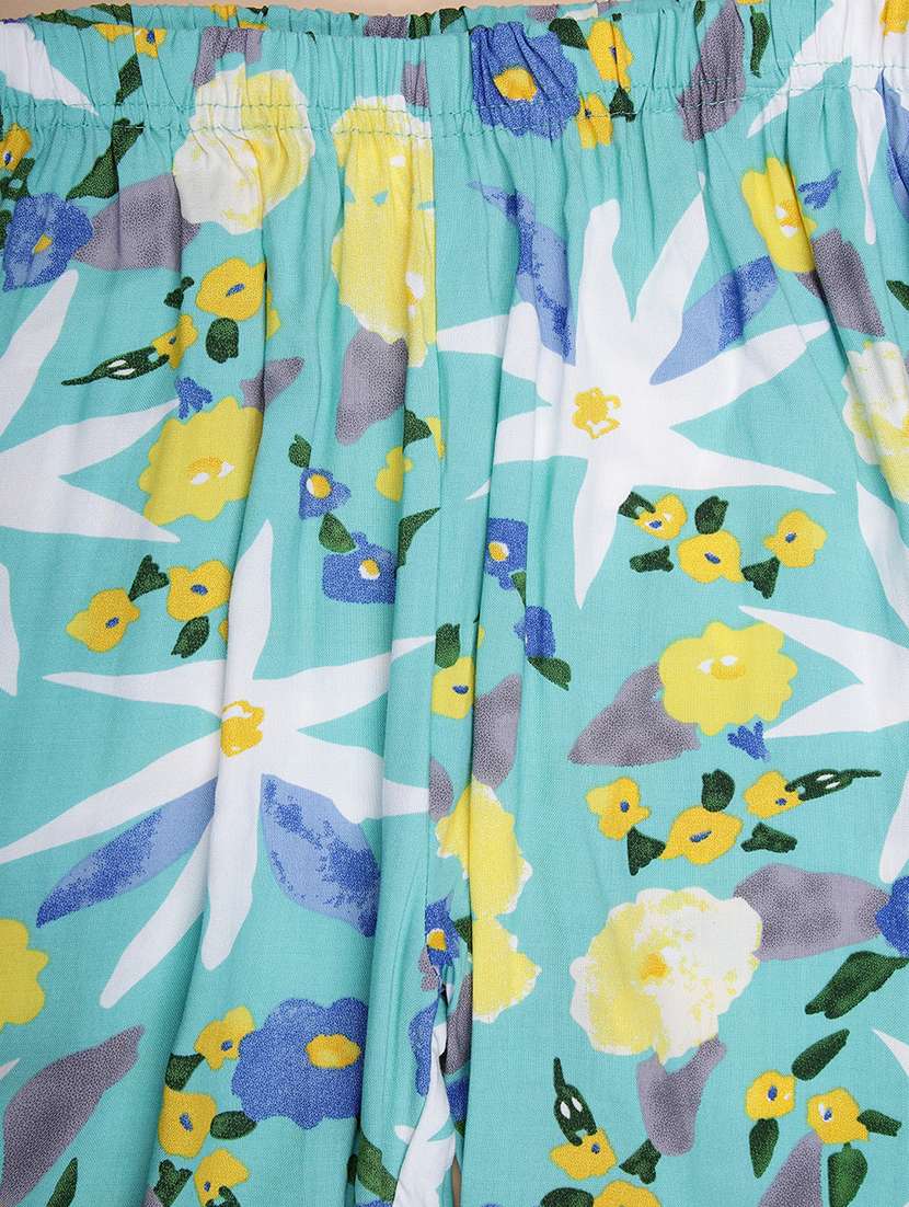 girls green cotton palazzo jogger - 21948664 -  Standard Image - 3