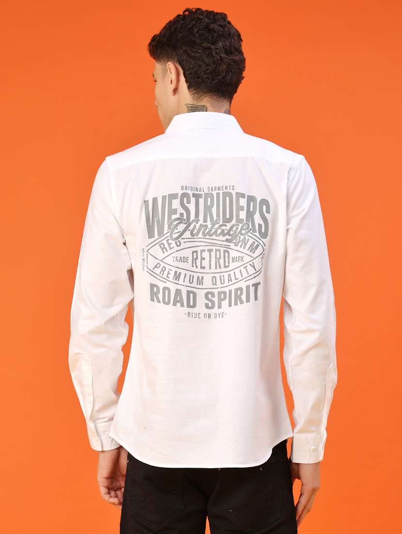 men printed collared long sleeve shirt - 21948706 -  Standard Image - 3