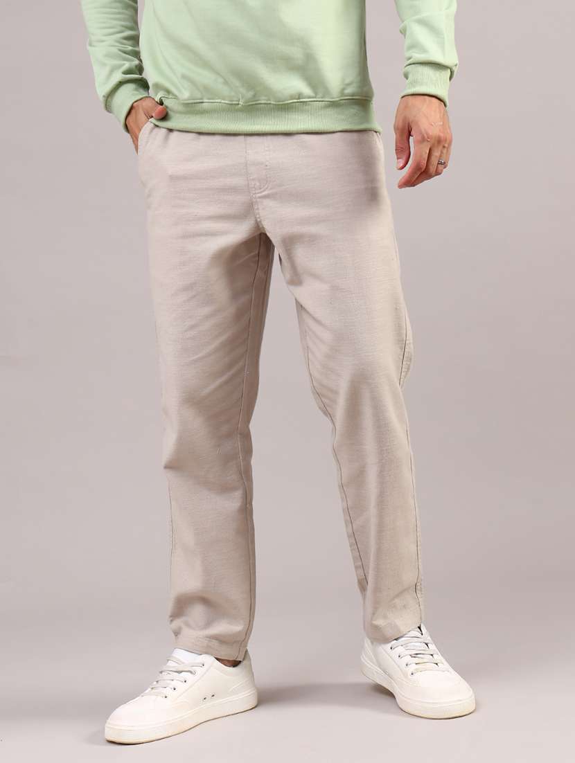 women solid mid rise straight fit chinos