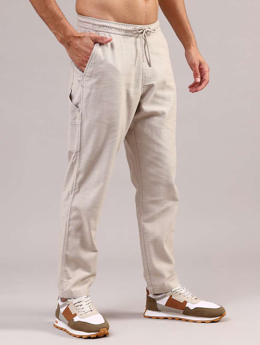 women solid mid rise straight fit chinos - 21948769 -  Standard Image - 3