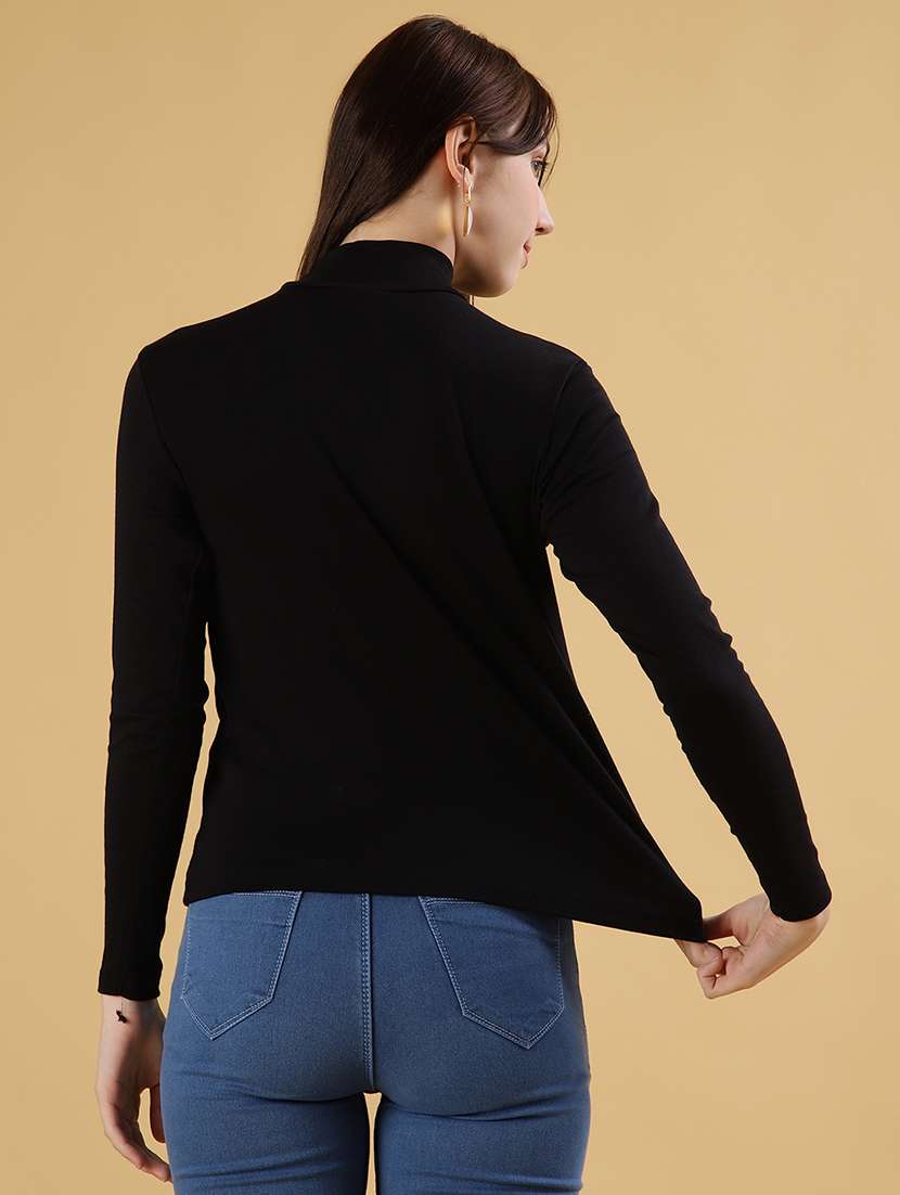 women solid with work long sleeve t-shirt - 21948773 -  Standard Image - 3