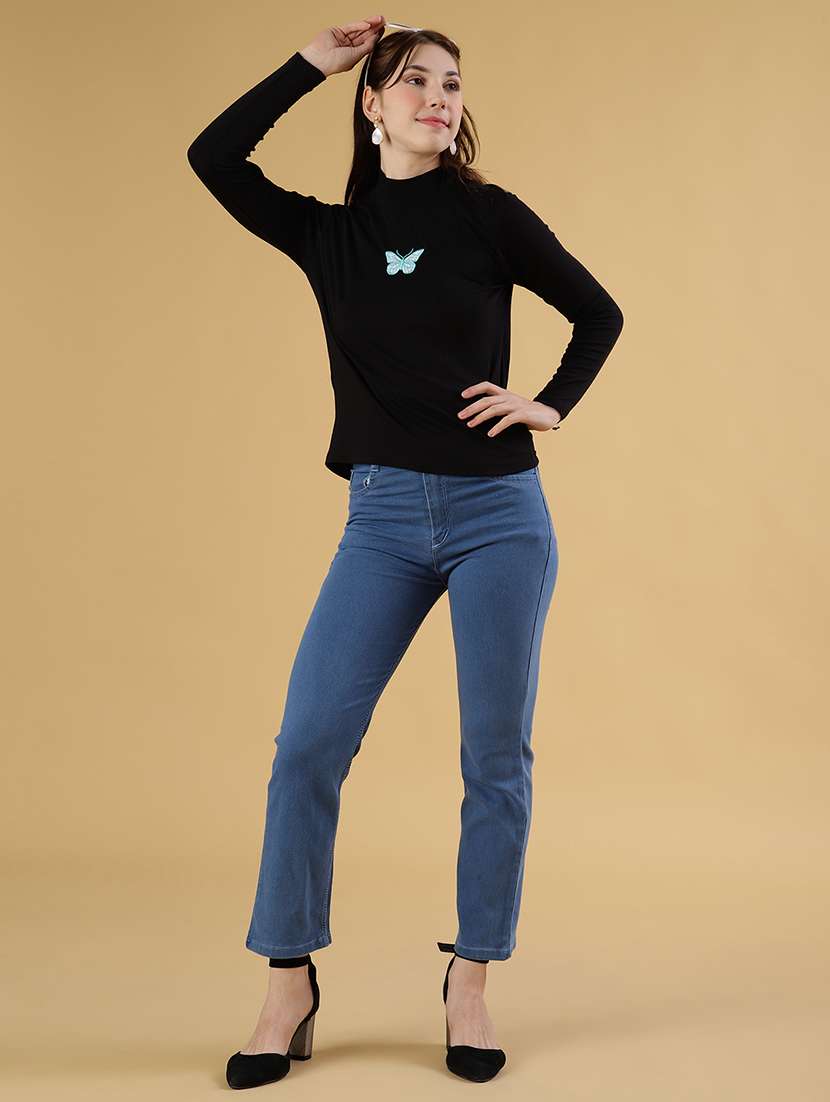 women solid with work long sleeve t-shirt - 21948773 -  Standard Image - 5