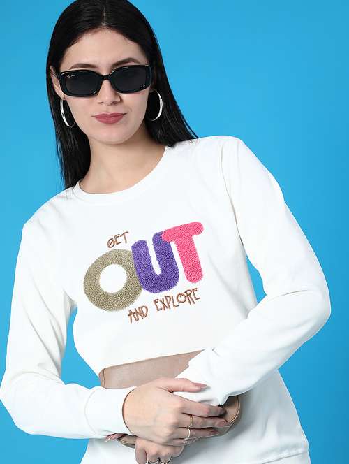 women printed long sleeve sweatshirt - 21948784 -  Standard Image - 0