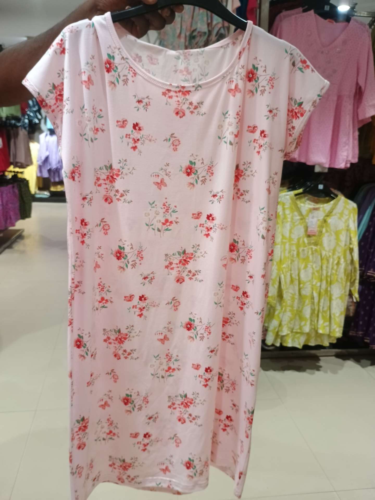 light pink polyester sleepshirts & nighty - 21948857 - Zoom Image - 0