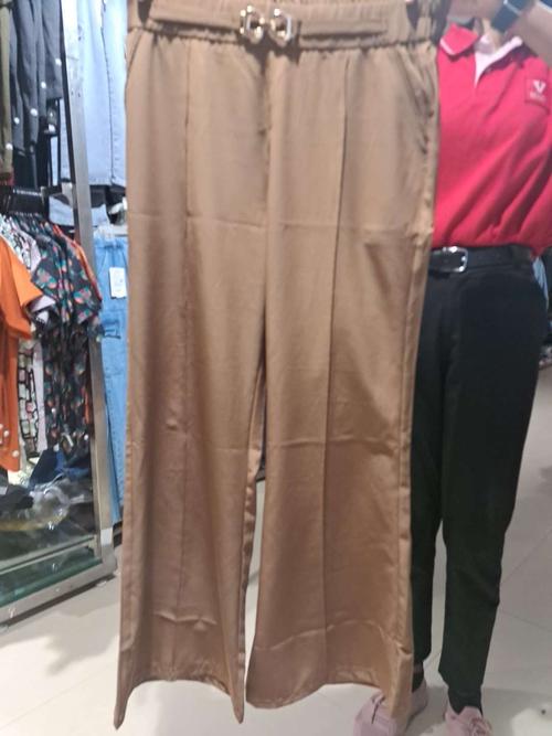 light brown poly elastane trousers - 21948868 - Standard Image - 0