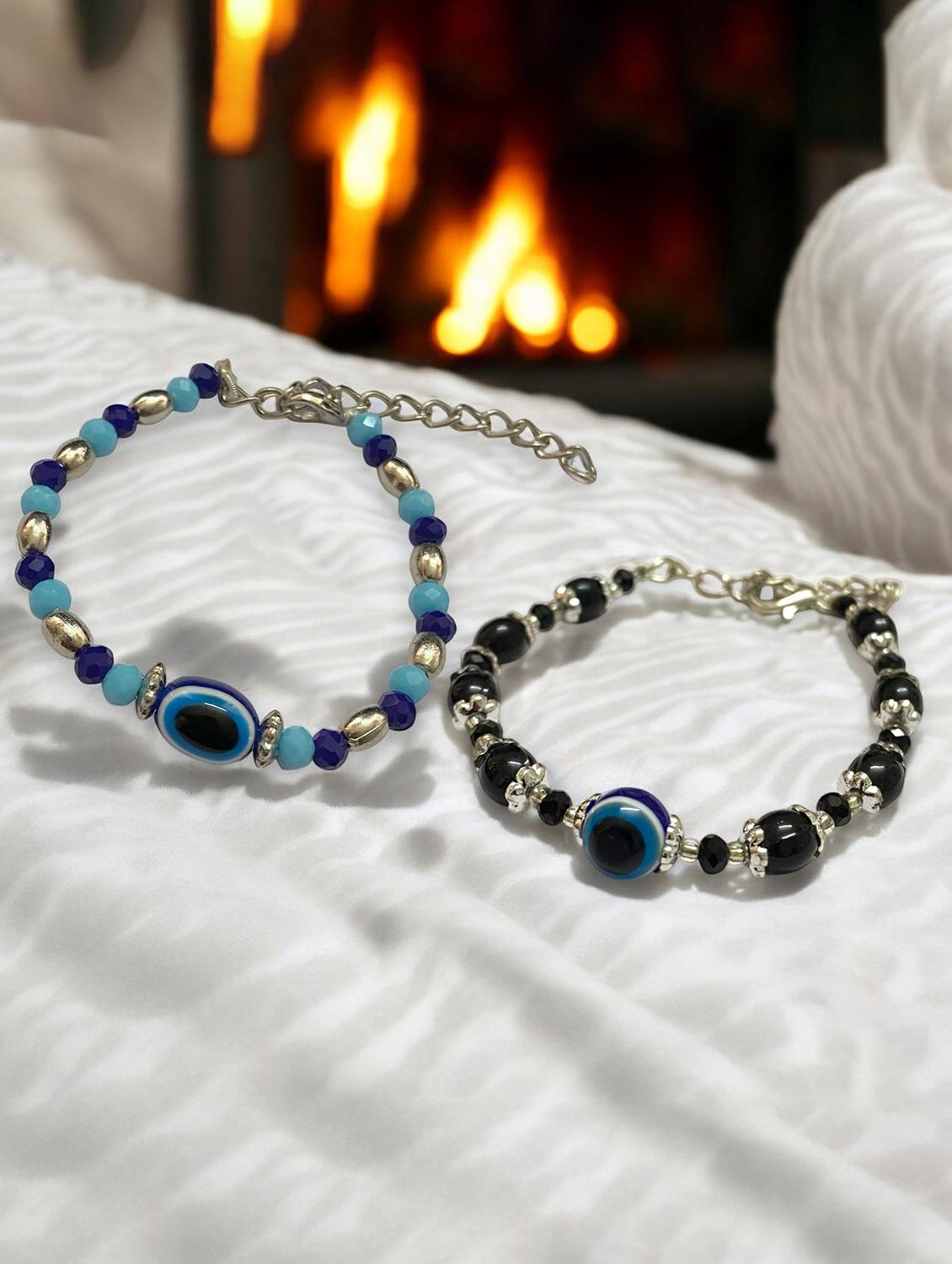 women pack of 2 beaded evil eye bracelet - 21949183 - Zoom Image - 0