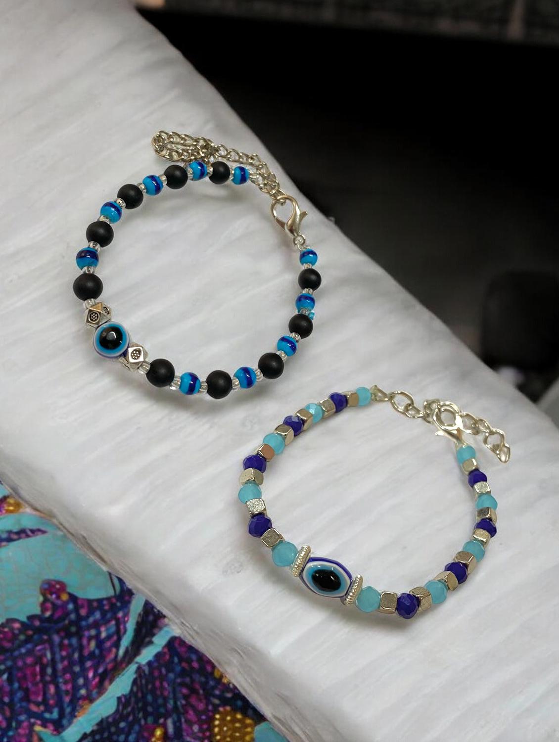 women pack of 2 beaded evil eye bracelet - 21949184 -  Zoom Image - 0