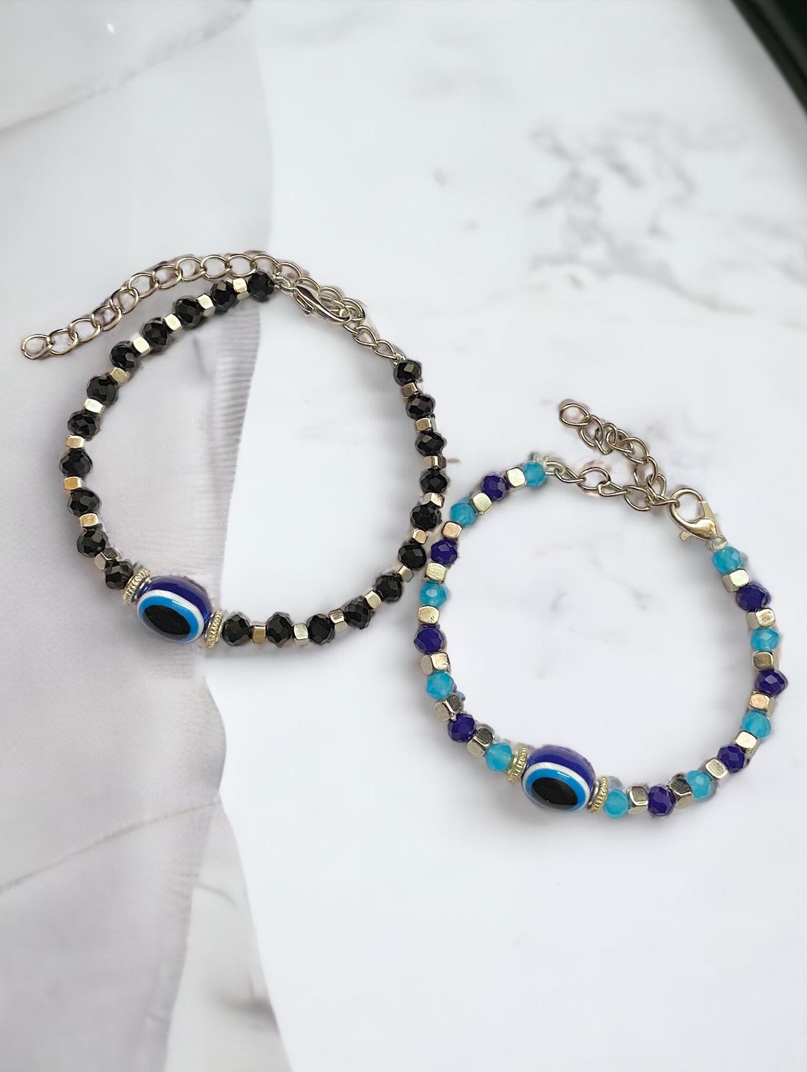 women pack of 2 beaded evil eye bracelet - 21949186 - Zoom Image - 0