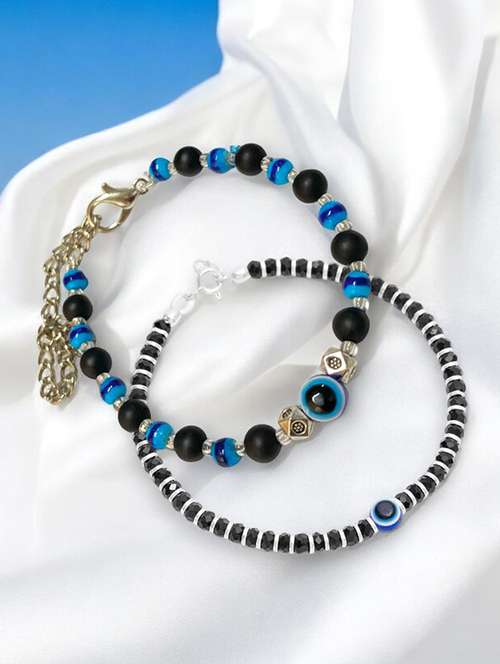 women pack of 2 beaded evil eye bracelet - 21949190 - Standard Image - 0