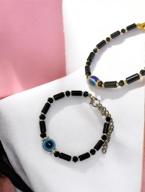 women pack of 2 beaded evil eye bracelet - 21949200 -  Standard Image - 0