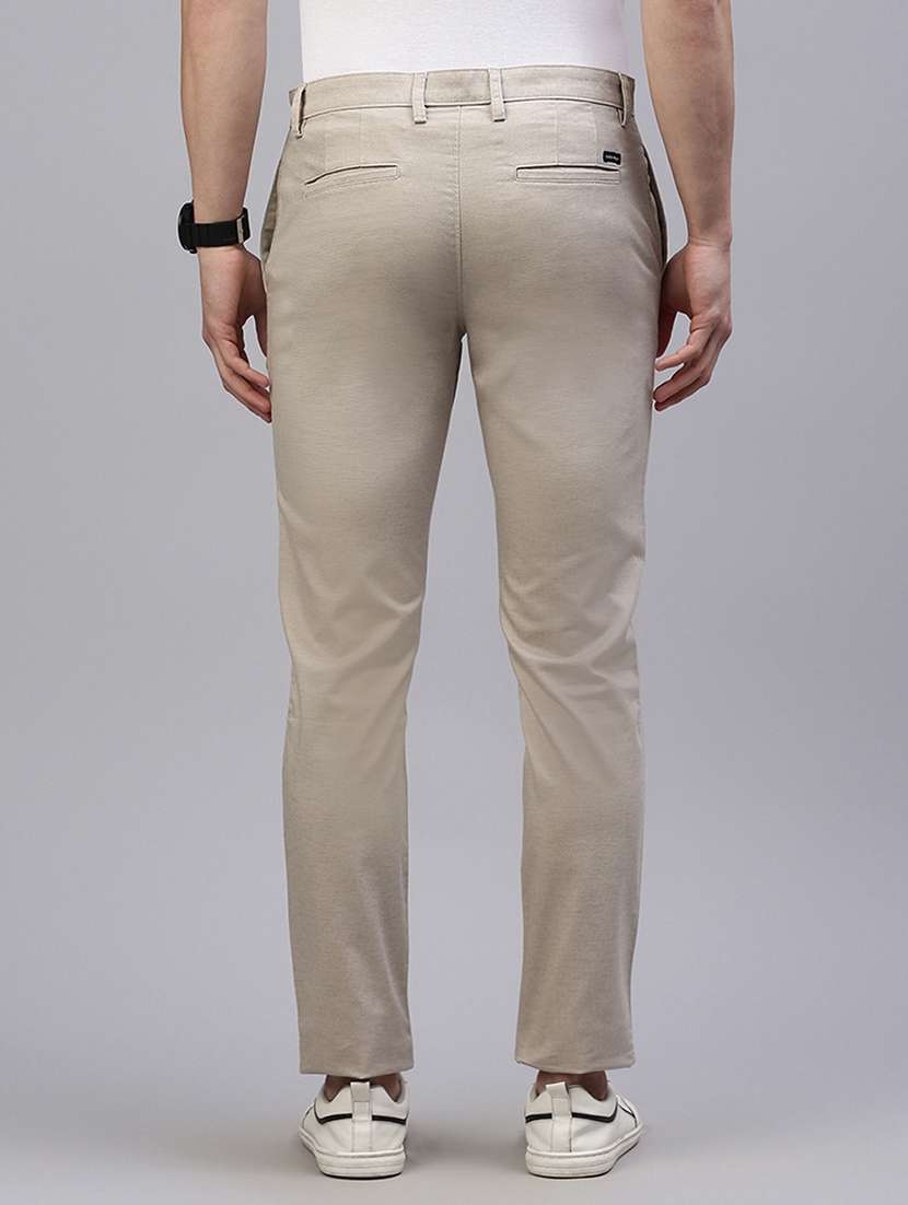 men solid mid rise flat front casual chinos  - 21949203 -  Standard Image - 3
