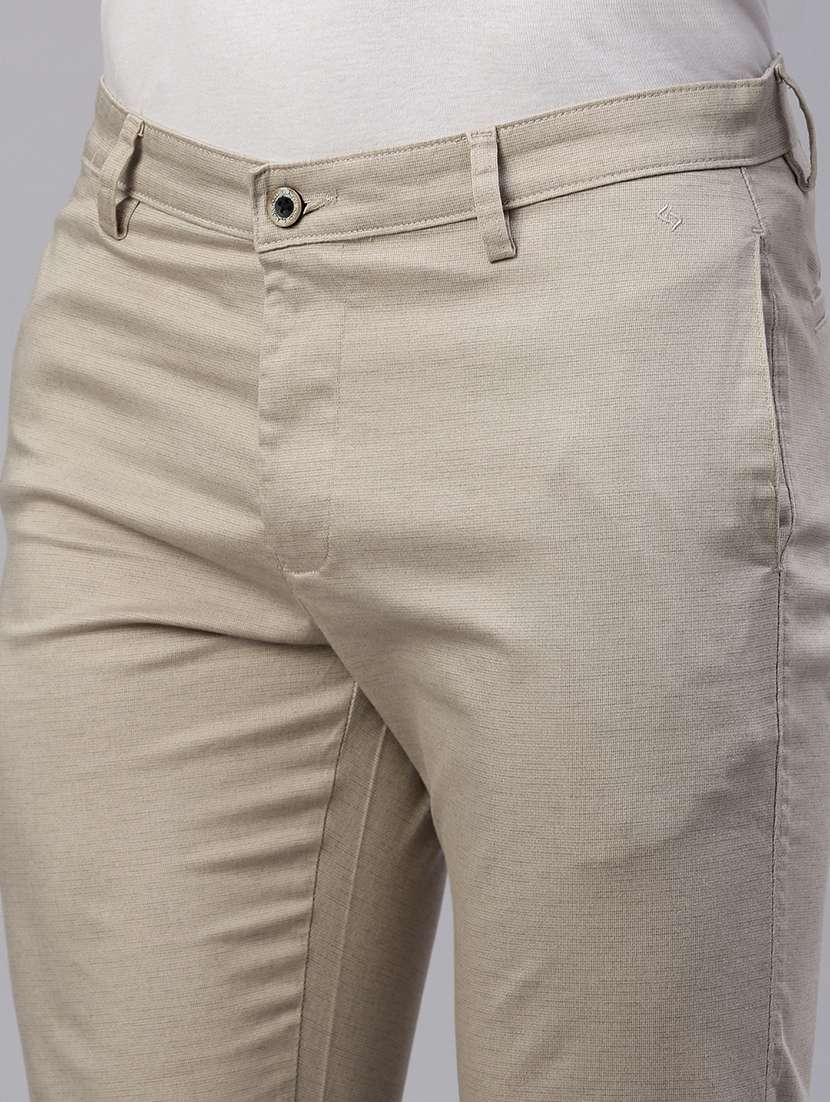 men solid mid rise flat front casual chinos  - 21949203 -  Standard Image - 5