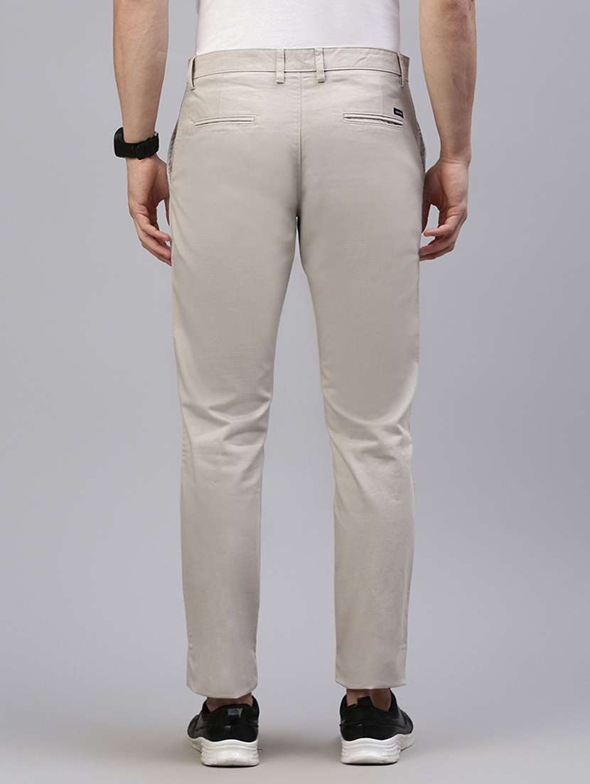 men solid mid rise flat front casual chinos  - 21949208 -  Standard Image - 3