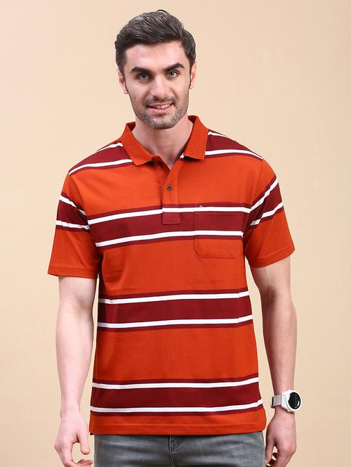 men striped short sleeve regular fit polo t-shirt - 21949221 -  Standard Image - 0