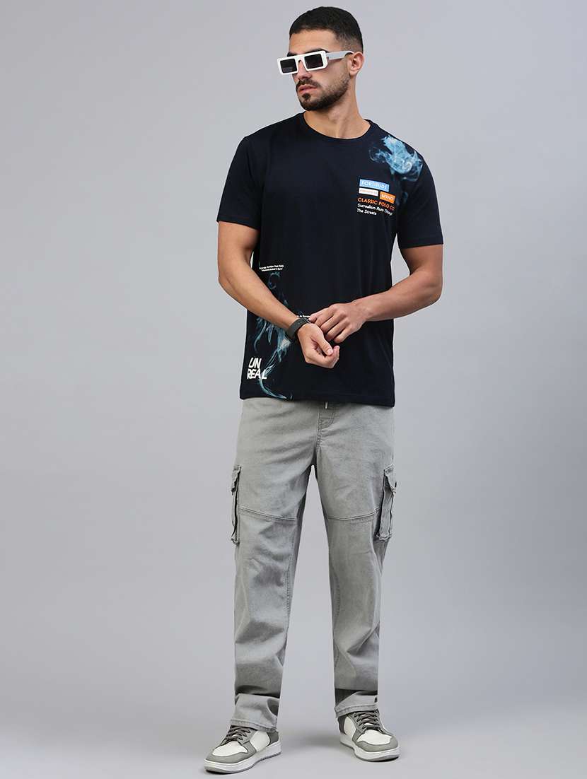 men placement print short sleeve regular fit t-shirt - 21949226 -  Standard Image - 3