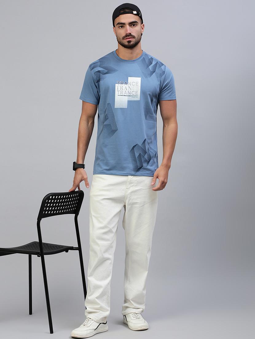men front print short sleeve regular fit t-shirt - 21949228 - Standard Image - 3