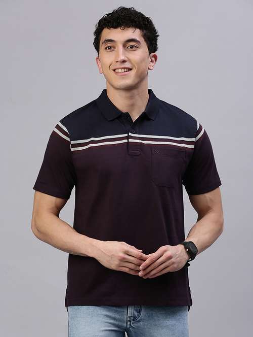 men color block short sleeve regular fit polo t-shirt - 21949245 -  Standard Image - 0