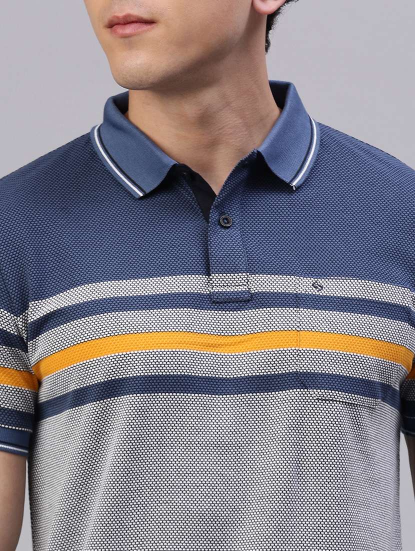 men color block short sleeve regular fit polo t-shirt - 21949252 -  Standard Image - 3