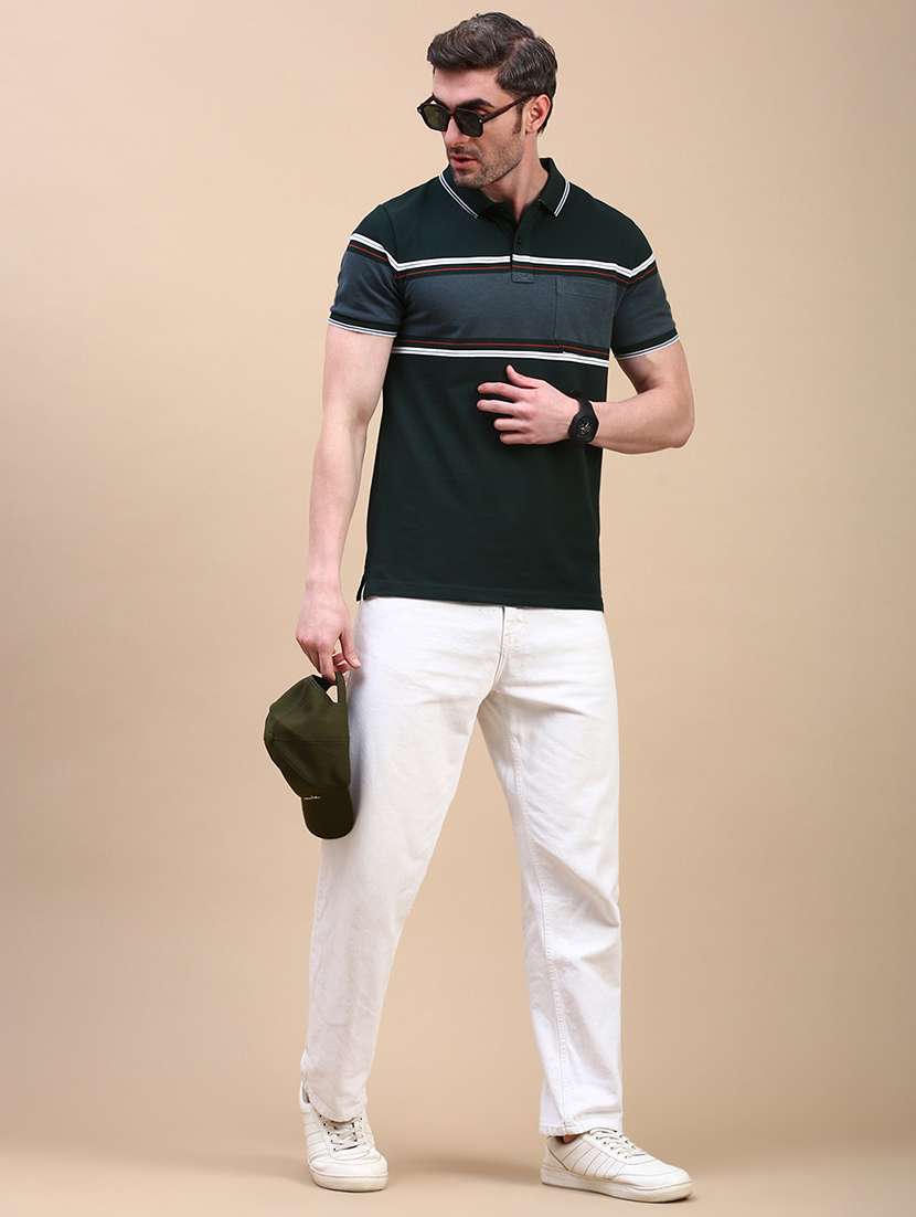 men color block short sleeve regular fit polo t-shirt - 21949253 -  Standard Image - 3