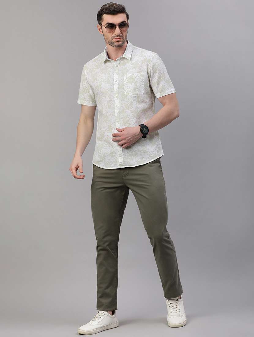 men printed short sleeve regular fit casual shirt - 21949259 -  Standard Image - 3