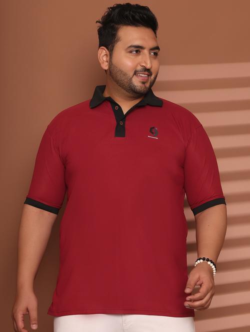 men plus size solid short sleeve regular fit polo t-shirt - 21949268 -  Standard Image - 0