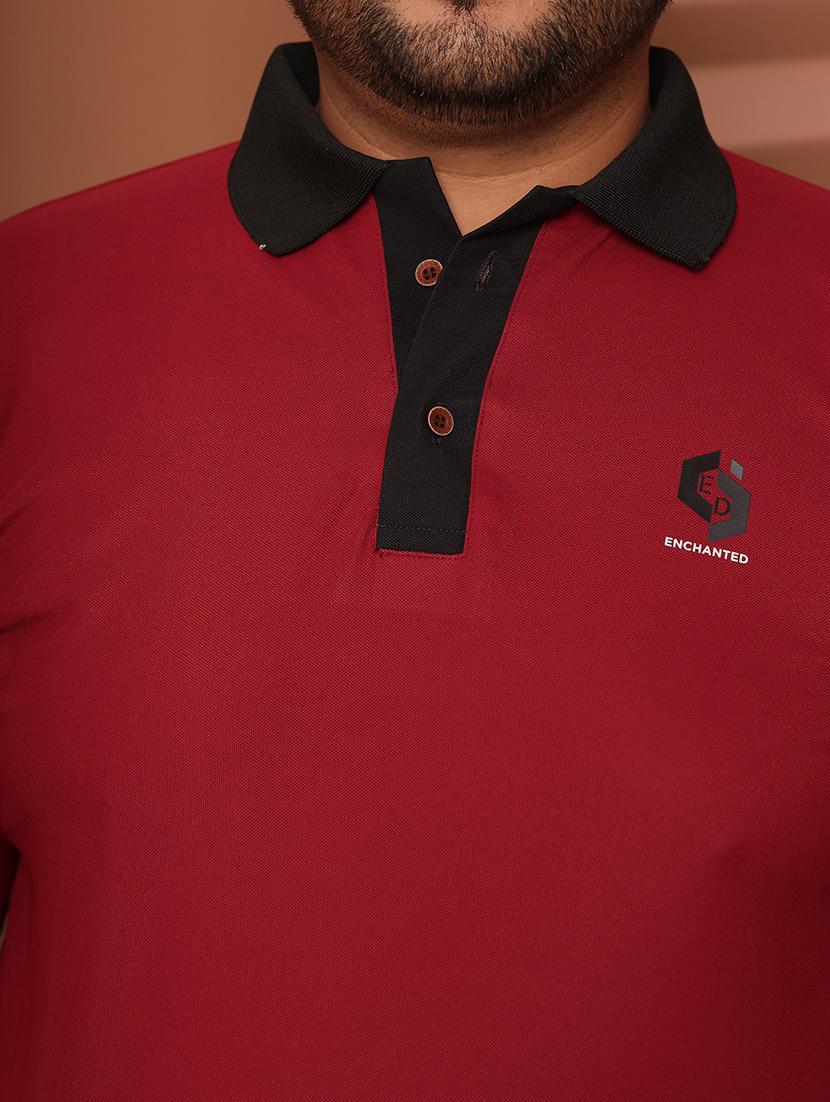 men plus size solid short sleeve regular fit polo t-shirt - 21949268 - Standard Image - 3