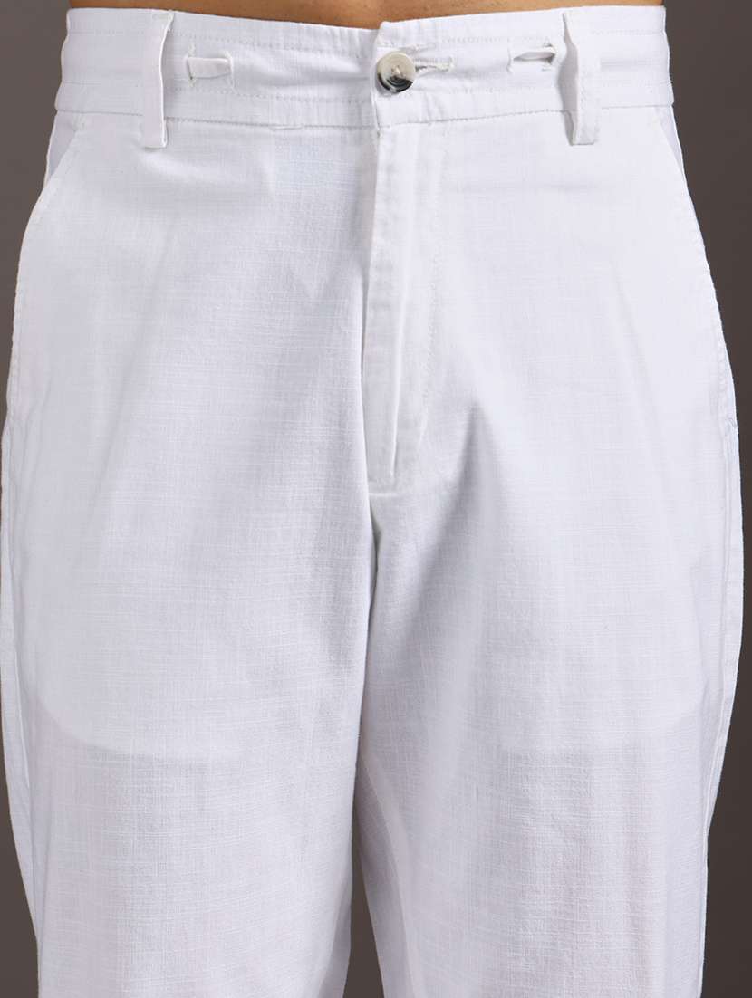 men solid mid rise chinos casual trouser - 21949382 -  Standard Image - 5